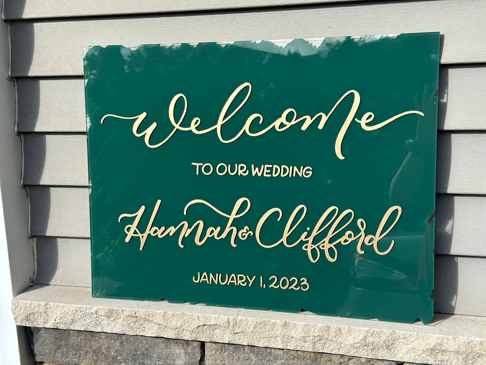 Horizontal Custom Acrylic Welcome Sign