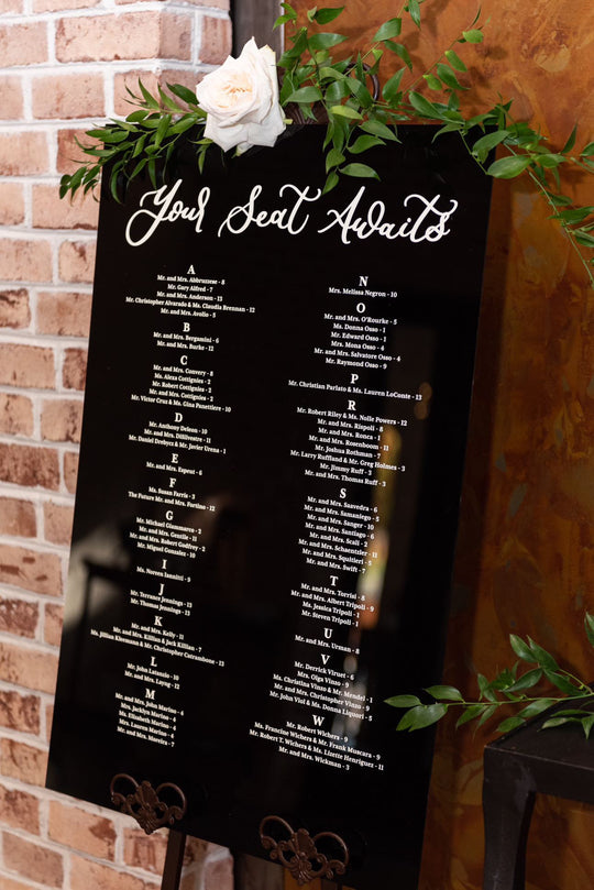 Custom Acrylic Seating Chart