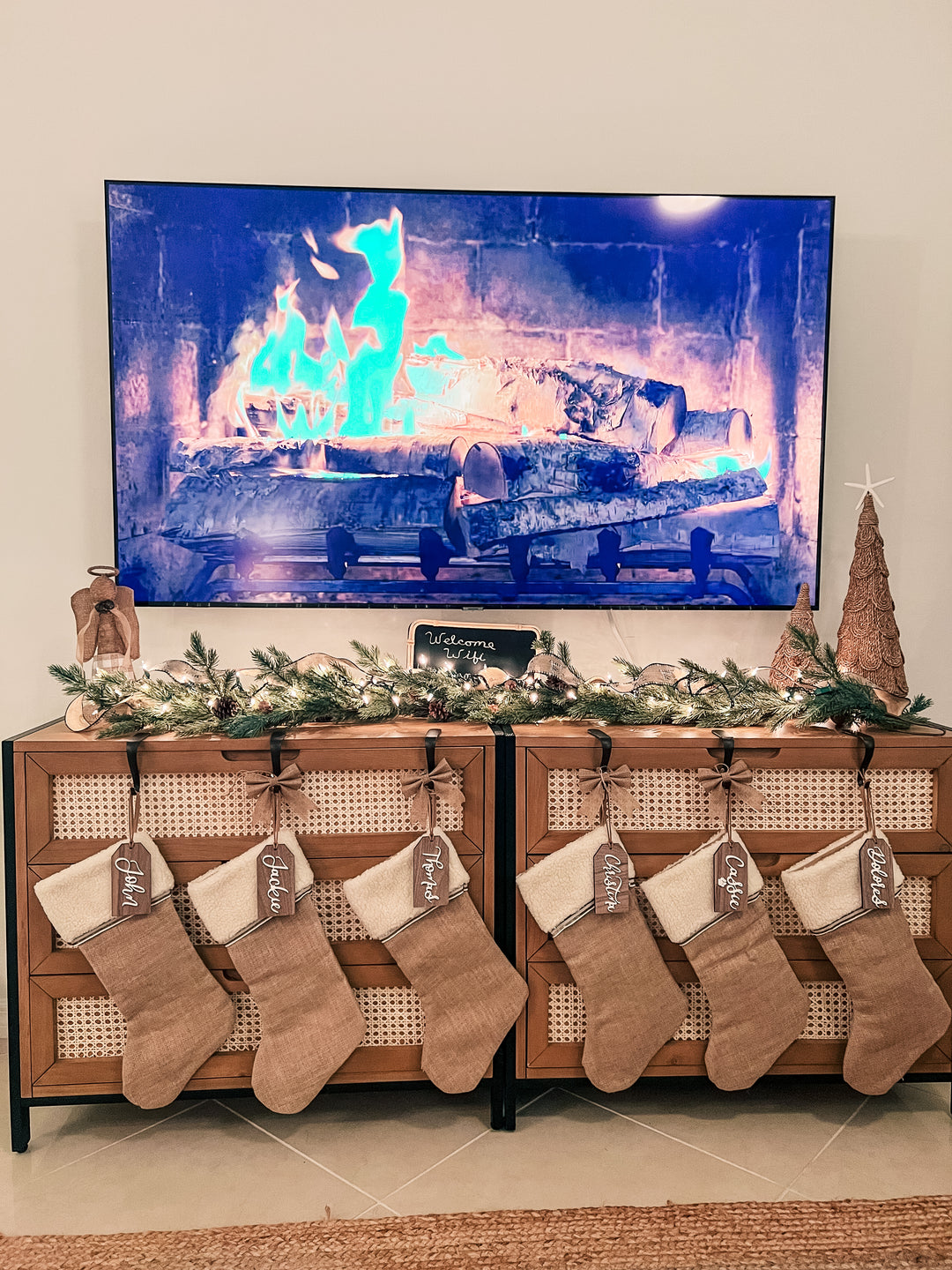 Walnut Tag Style Stocking Tag