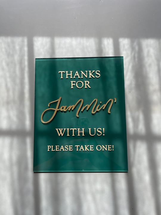 Small Laser Cut/Engraved Custom Acrylic Sign