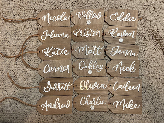Walnut Tag Style Stocking Tag