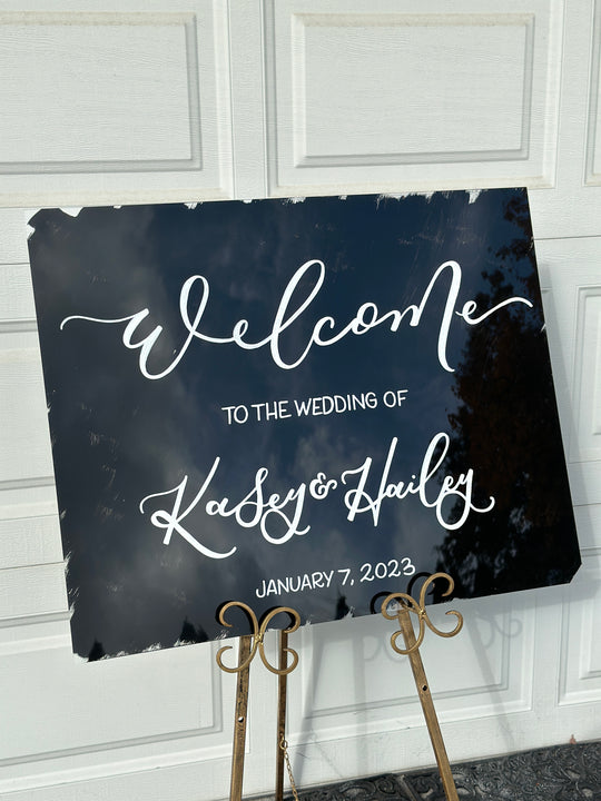 Horizontal Custom Acrylic Welcome Sign