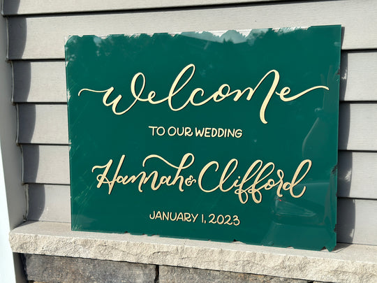 Horizontal Custom Acrylic Welcome Sign