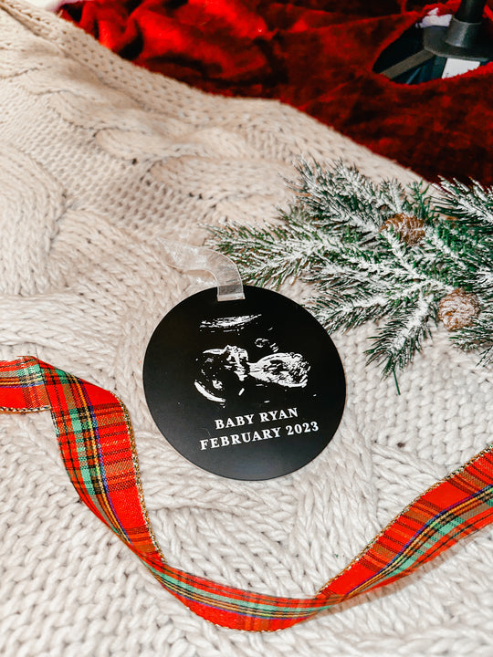 Baby Sonogram Engraved Ornament