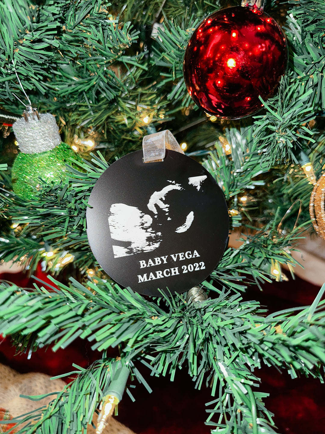Baby Sonogram Engraved Ornament