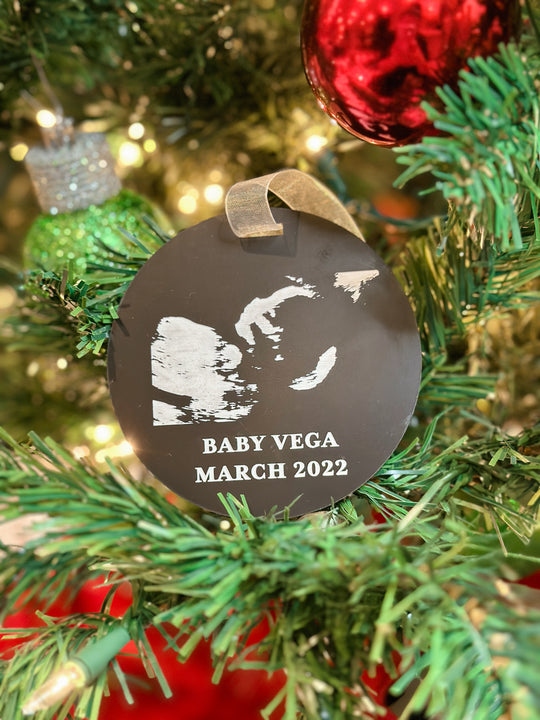 Baby Sonogram Engraved Ornament