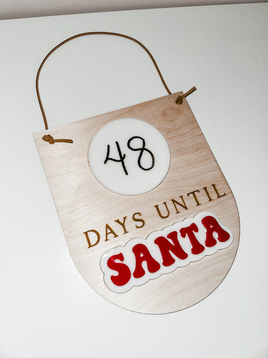 Dry Erase Days until Christmas/Santa