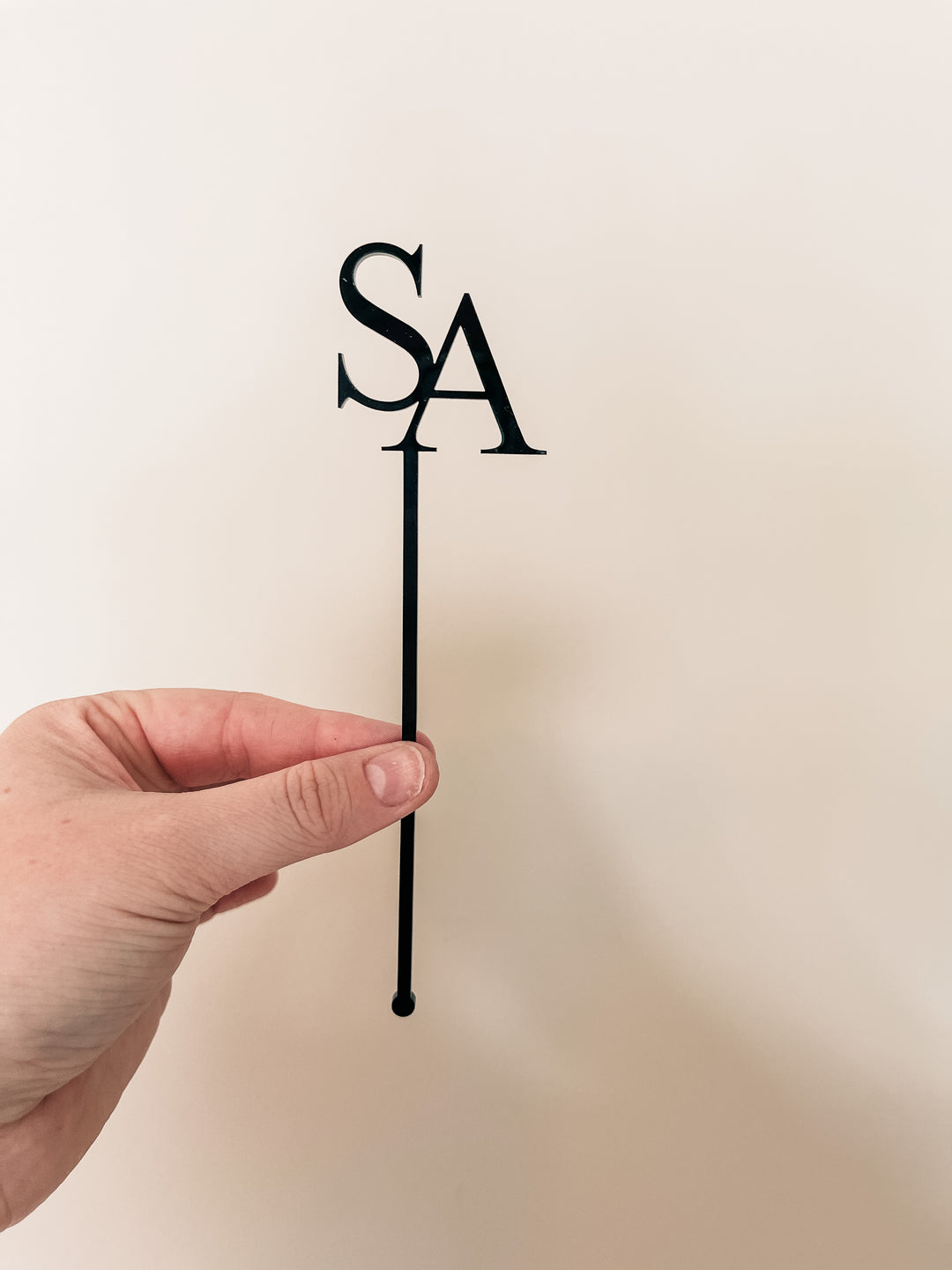 Acrylic Initials Drink Stirrers