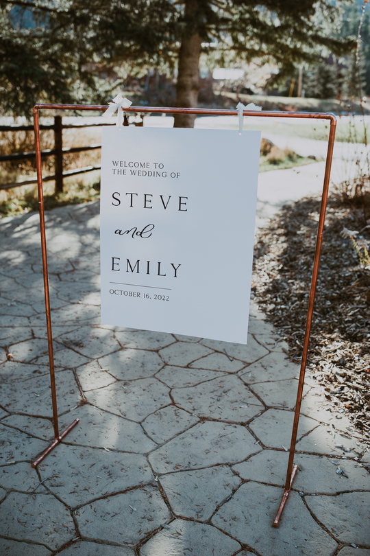 Modern Wedding Welcome Sign, Foam Wedding Welcome Sign, Minimalist Wedding Welcome Sign