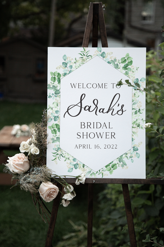 Greenery Bridal Shower Welcome Sign, Foam Greenery Welcome Sign