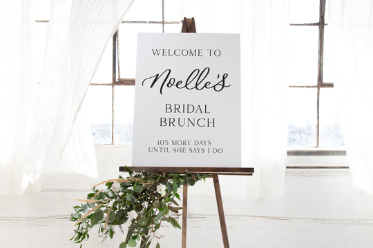 Simple Bridal Brunch Foam Welcome Sign, Modern Bridal Shower/Brunch Welcome Sign