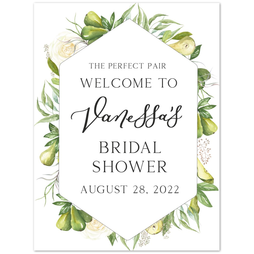 Perfect Pair Bridal Shower Foam Welcome Sign