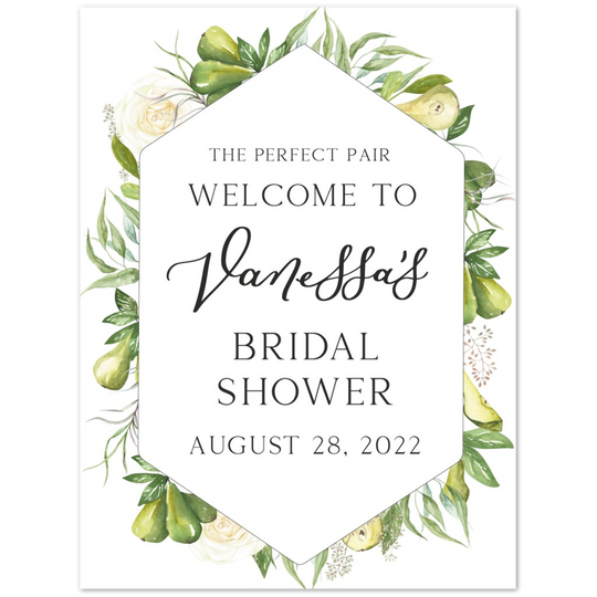 Perfect Pair Bridal Shower Foam Welcome Sign