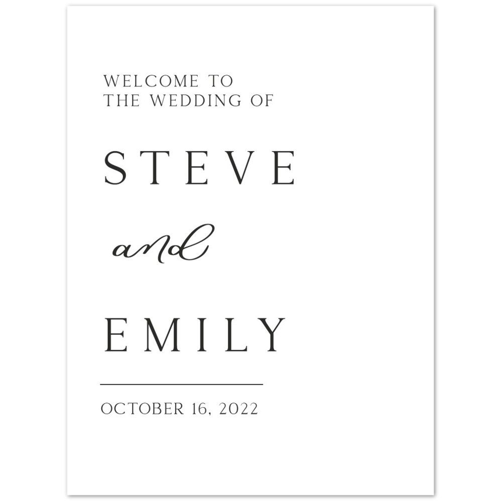 Modern Wedding Welcome Sign, Foam Wedding Welcome Sign, Minimalist Wedding Welcome Sign