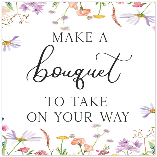 12x12 Foam Bouquet Wildflower Shower Sign