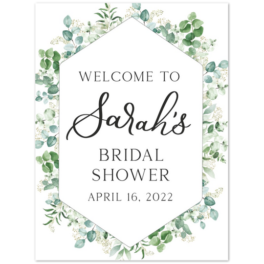Greenery Bridal Shower Welcome Sign, Foam Greenery Welcome Sign