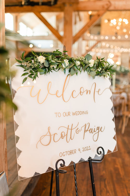 Horizontal Custom Acrylic Welcome Sign